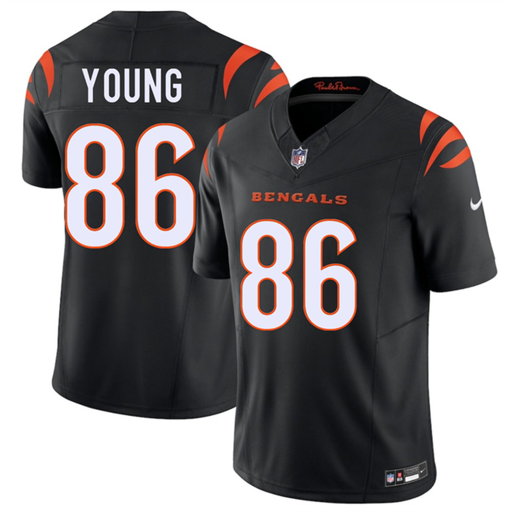 Men's Cincinnati Bengals #86 Colbie Young Black 2026 NFL Draft Vapor F.U.S.E. Limited Jersey
