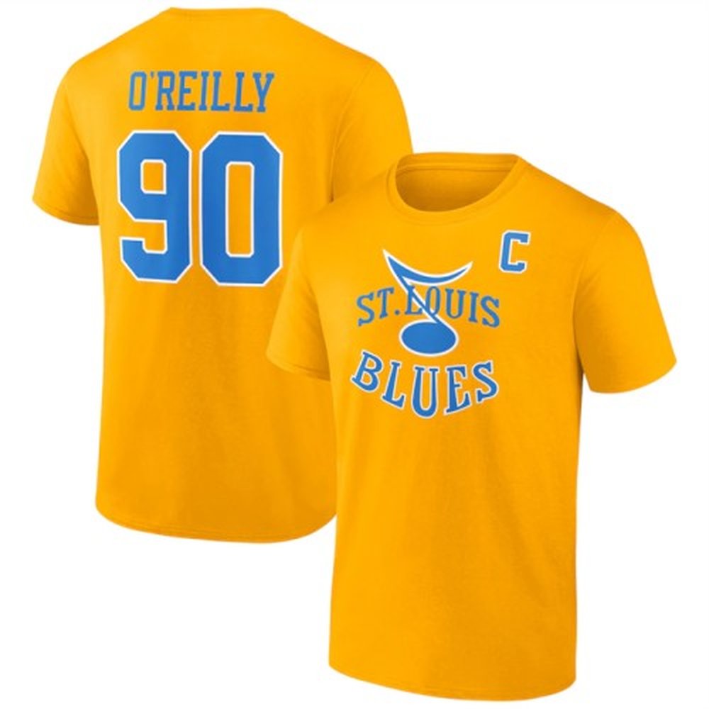 Men's St. Louis Blues Custom Yellow T-Shirt Men's St. Louis Blues Custom Yellow T-Shirt
