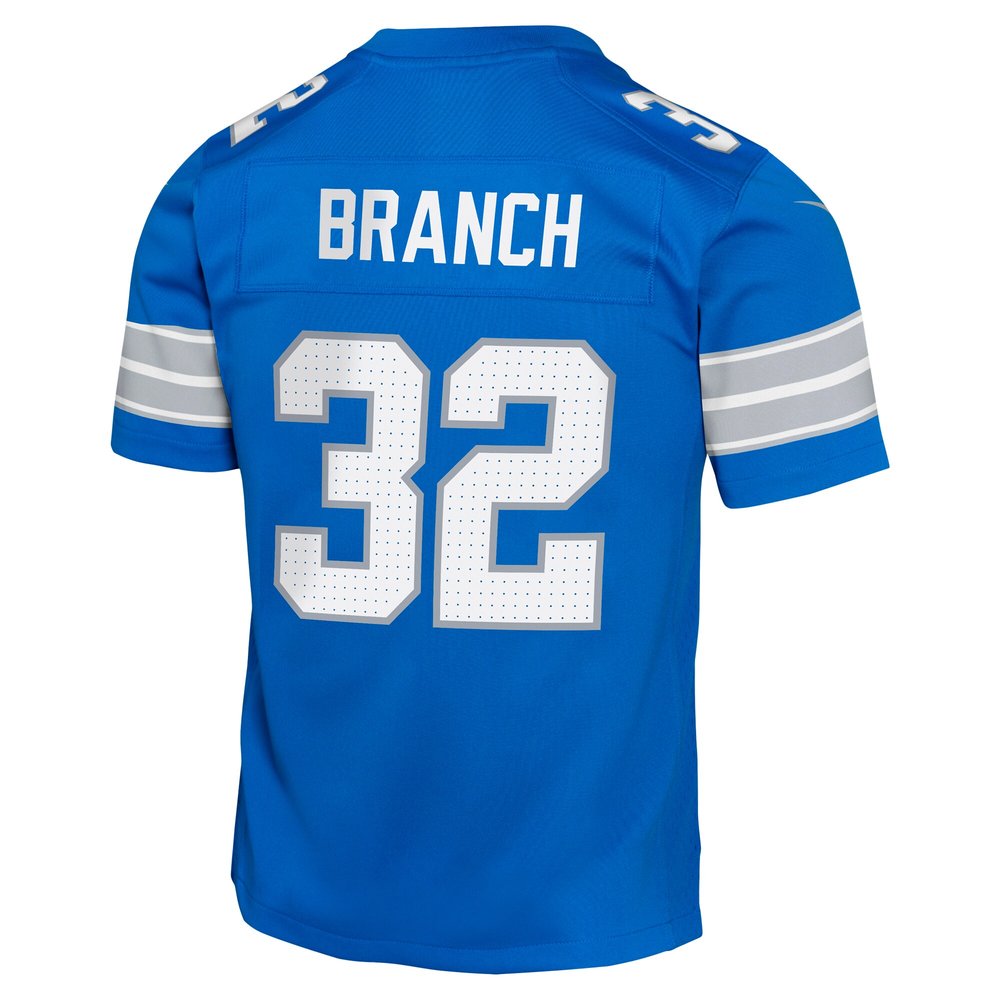 Youth Detroit Lions Brian Branch Blue Team Player Game Jersey Youth Detroit Lions Brian Branch Blue Team Player Game Jersey