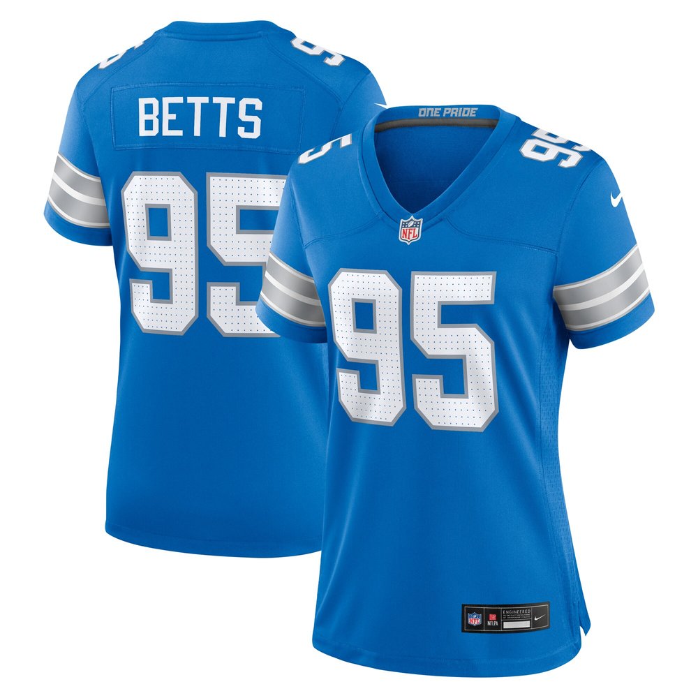 Women's Detroit Lions Mathieu Betts  Blue Game Jersey
