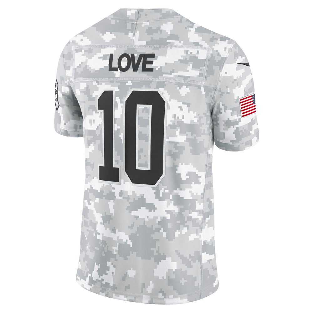 Men's Green Bay Packers #10 Jordan Love Arctic Camo 2024 Salute to Service Limited Jersey Men's Green Bay Packers #10 Jordan Love Arctic Camo 2024 Salute to Service Limited Jersey