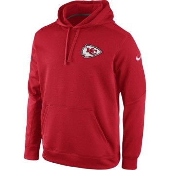 Kansas City Chiefs KO Chain Fleece Pullover Performance Hoodie Red