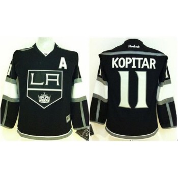Kings #11 Anze Kopitar Black Home Stitched Youth NHL Jersey