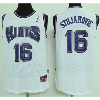 Kings #16 Peja Stojakovic White Throwback Stitched NBA Jersey Kings #16 Peja Stojakovic White Throwback Stitched NBA Jersey