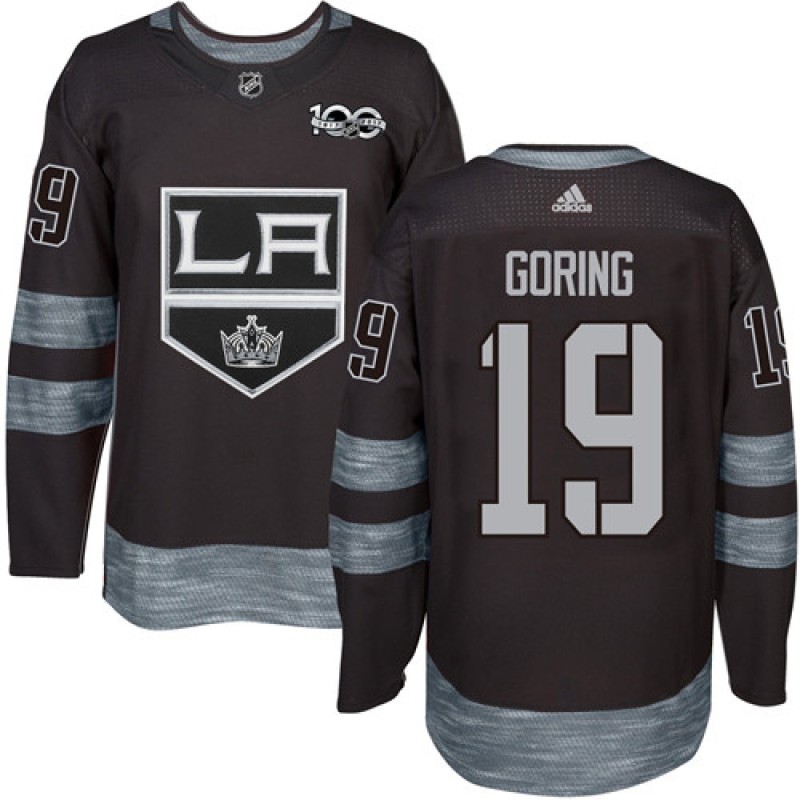 Kings #19 Butch Goring Black 1917-2017 100th Anniversary Stitched NHL Jersey Kings #19 Butch Goring Black 1917-2017 100th Anniversary Stitched NHL Jersey