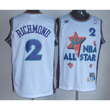 Kings #2 Mitch Richmond White 1995 All Star Throwback Stitched NBA Jersey Kings #2 Mitch Richmond White 1995 All Star Throwback Stitched NBA Jersey