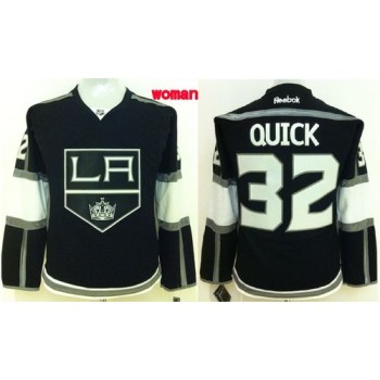 Kings #32 Jonathan Quick Black Home Women's Stitched NHL Jersey Kings #32 Jonathan Quick Black Home Women's Stitched NHL Jersey