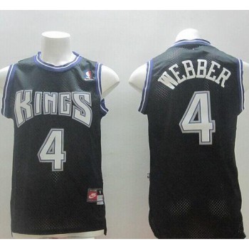 Kings #4 Chris Webber Black Throwback Stitched NBA Jersey Kings #4 Chris Webber Black Throwback Stitched NBA Jersey