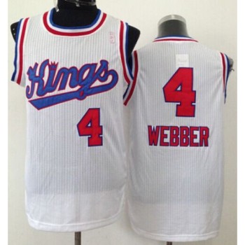 Kings #4 Chris Webber White New Throwback Stitched NBA Jersey Kings #4 Chris Webber White New Throwback Stitched NBA Jersey
