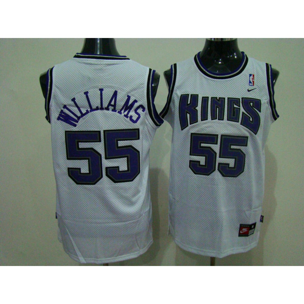 Kings #55 Jason Williams Stitched White NBA Jersey