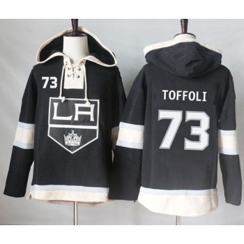 Kings #73 Tyler Toffoli Black Sawyer Hooded Sweatshirt Stitched NHL Jersey