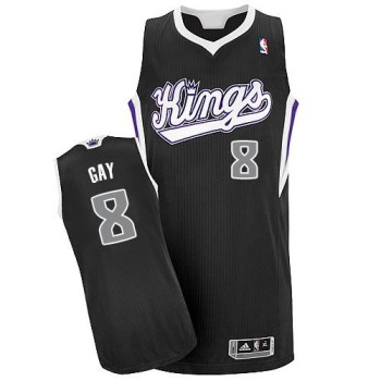 Kings #8 Rudy Gay Black Revolution 30 Stitched NBA Jersey Kings #8 Rudy Gay Black Revolution 30 Stitched NBA Jersey