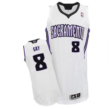 Kings #8 Rudy Gay White Revolution 30 Stitched NBA Jersey Kings #8 Rudy Gay White Revolution 30 Stitched NBA Jersey
