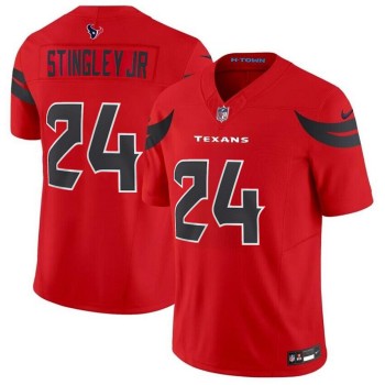 Men's Houston Texans #24 Derek Stingley Jr. Red 2024 Alternate F.U.S.E Vapor Stitched jersey Men's Houston Texans #24 Derek Stingley Jr. Red 2024 Alternate F.U.S.E Vapor Stitched jersey