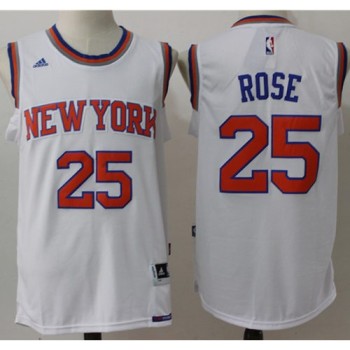 Knicks #25 Derrick Rose White Stitched NBA Jersey Knicks #25 Derrick Rose White Stitched NBA Jersey