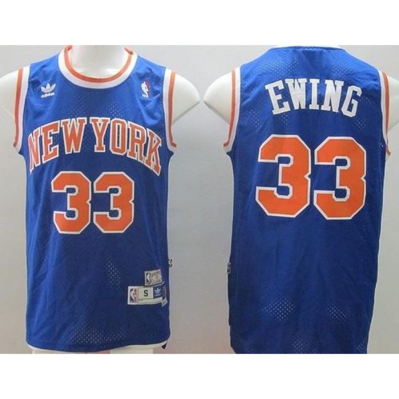 Knicks #33 Patrick Ewing Blue Throwback Stitched NBA Jersey Knicks #33 Patrick Ewing Blue Throwback Stitched NBA Jersey