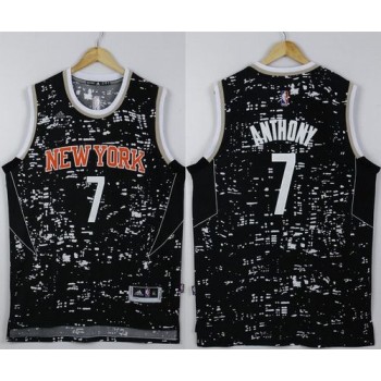 Knicks #7 Carmelo Anthony Black City Light Stitched NBA Jersey Knicks #7 Carmelo Anthony Black City Light Stitched NBA Jersey