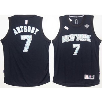 Knicks #7 Carmelo Anthony Black Diamond Fashion Stitched NBA Jersey Knicks #7 Carmelo Anthony Black Diamond Fashion Stitched NBA Jersey