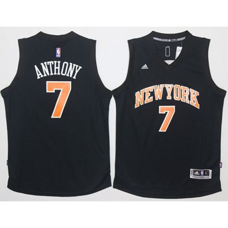 Knicks #7 Carmelo Anthony Black Fashion Stitched NBA Jersey Knicks #7 Carmelo Anthony Black Fashion Stitched NBA Jersey