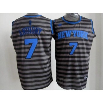 Knicks #7 Carmelo Anthony Black/Grey Groove Stitched NBA Jersey Knicks #7 Carmelo Anthony Black/Grey Groove Stitched NBA Jersey