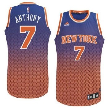 Knicks #7 Carmelo Anthony Blue Resonate Fashion Swingman Stitched NBA Jersey Knicks #7 Carmelo Anthony Blue Resonate Fashion Swingman Stitched NBA Jersey