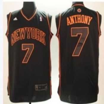 Knicks #7 Carmelo Anthony Swingman Black With Orange Number Stitched NBA Jersey Knicks #7 Carmelo Anthony Swingman Black With Orange Number Stitched NBA Jersey