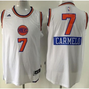 Knicks #7 Carmelo Anthony White 2014-15 Christmas Day Stitched NBA Jersey Knicks #7 Carmelo Anthony White 2014-15 Christmas Day Stitched NBA Jersey