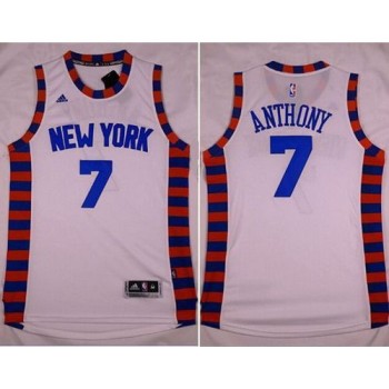 Knicks #7 Carmelo Anthony White Hardwood Classics Performance Stitched NBA Jersey Knicks #7 Carmelo Anthony White Hardwood Classics Performance Stitched NBA Jersey