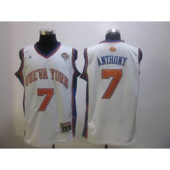 Knicks #7 Carmelo Anthony White Latin Nights Stitched NBA Jersey Knicks #7 Carmelo Anthony White Latin Nights Stitched NBA Jersey