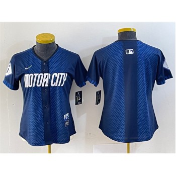Women's Detroit Tigers Blank 2024 Navy City Connect Cool Base Limited Stitched Baseball Jersey(Run Small) Women's Detroit Tigers Blank 2024 Navy City Connect Cool Base Limited Stitched Baseball Jersey(Run Small)