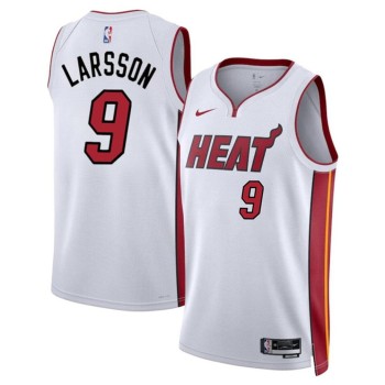 Men's Miami Heat #9 Pelle Larsson White 2024 Draft Association Edition Stitched Basketball Jersey Men's Miami Heat #9 Pelle Larsson White 2024 Draft Association Edition Stitched Basketball Jersey