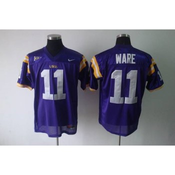 LSU Tigers #11 Spencer Ware Purple Stitched NCAA Jersey LSU Tigers #11 Spencer Ware Purple Stitched NCAA Jersey