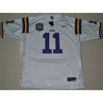 LSU Tigers #11 Spencer Ware White 2012 BCS Championship Patch Stitched NCAA Jersey LSU Tigers #11 Spencer Ware White 2012 BCS Championship Patch Stitched NCAA Jersey