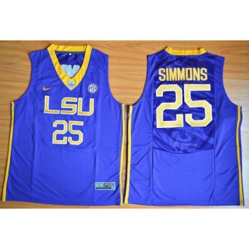 LSU Tigers #25 Ben Simmons Purple Basketball Stitched NCAA Jersey LSU Tigers #25 Ben Simmons Purple Basketball Stitched NCAA Jersey