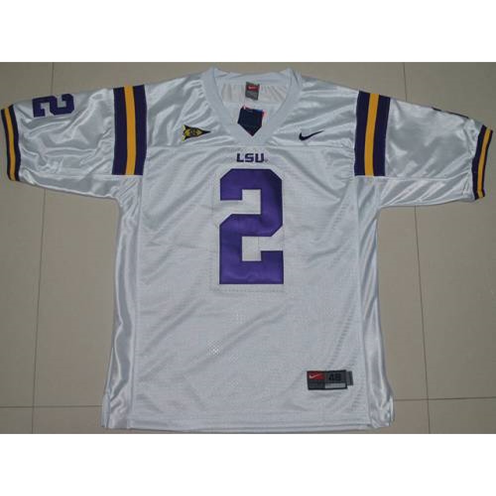 LSU Tigers #2 Rueben Randle White Stitched NCAA Jersey