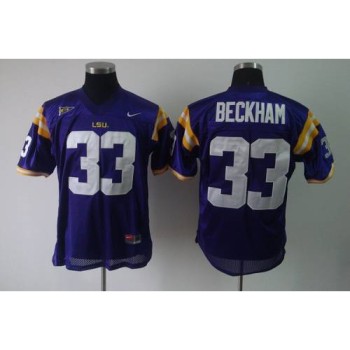 LSU Tigers #33 Odell Beckham Purple Stitched NCAA Jersey LSU Tigers #33 Odell Beckham Purple Stitched NCAA Jersey
