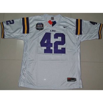 LSU Tigers #42 Michael Ford White 2012 BCS Championship Patch Stitched NCAA Jersey LSU Tigers #42 Michael Ford White 2012 BCS Championship Patch Stitched NCAA Jersey