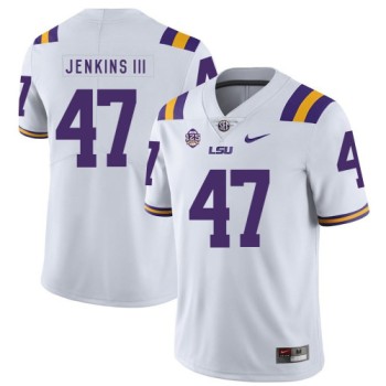 LSU Tigers #47 Nelson Jenkins III White Stitched NCAA Jersey LSU Tigers #47 Nelson Jenkins III White Stitched NCAA Jersey