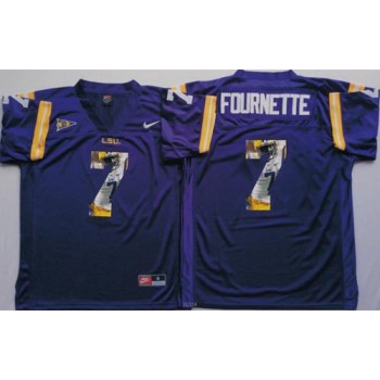 LSU Tigers #7 Leonard Fournette Purple Player Fashion Stitched NCAA Jersey LSU Tigers #7 Leonard Fournette Purple Player Fashion Stitched NCAA Jersey