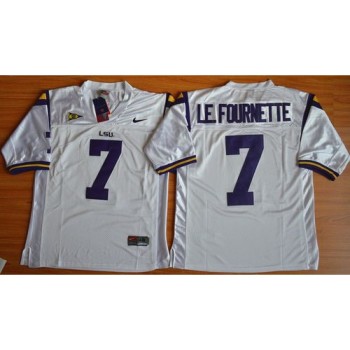LSU Tigers #7 Leonard Fournette White Stitched NCAA Jersey LSU Tigers #7 Leonard Fournette White Stitched NCAA Jersey