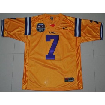 LSU Tigers #7 Tyrann Mathieu Gold 2012 BCS Championship Patch Stitched NCAA Jersey LSU Tigers #7 Tyrann Mathieu Gold 2012 BCS Championship Patch Stitched NCAA Jersey