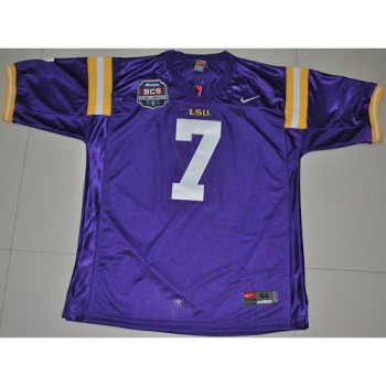 LSU Tigers #7 Tyrann Mathieu Purple 2012 BCS Championship Patch Stitched NCAA Jersey LSU Tigers #7 Tyrann Mathieu Purple 2012 BCS Championship Patch Stitched NCAA Jersey