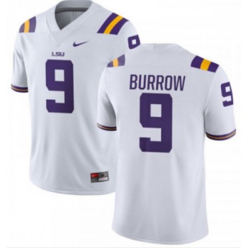 LSU Tigers #9 Joe Burrow White Stitched NCAA Jersey LSU Tigers #9 Joe Burrow White Stitched NCAA Jersey