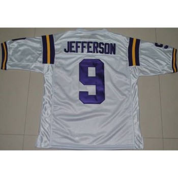 LSU Tigers #9 Jordan Jefferson White Stitched NCAA Jersey LSU Tigers #9 Jordan Jefferson White Stitched NCAA Jersey