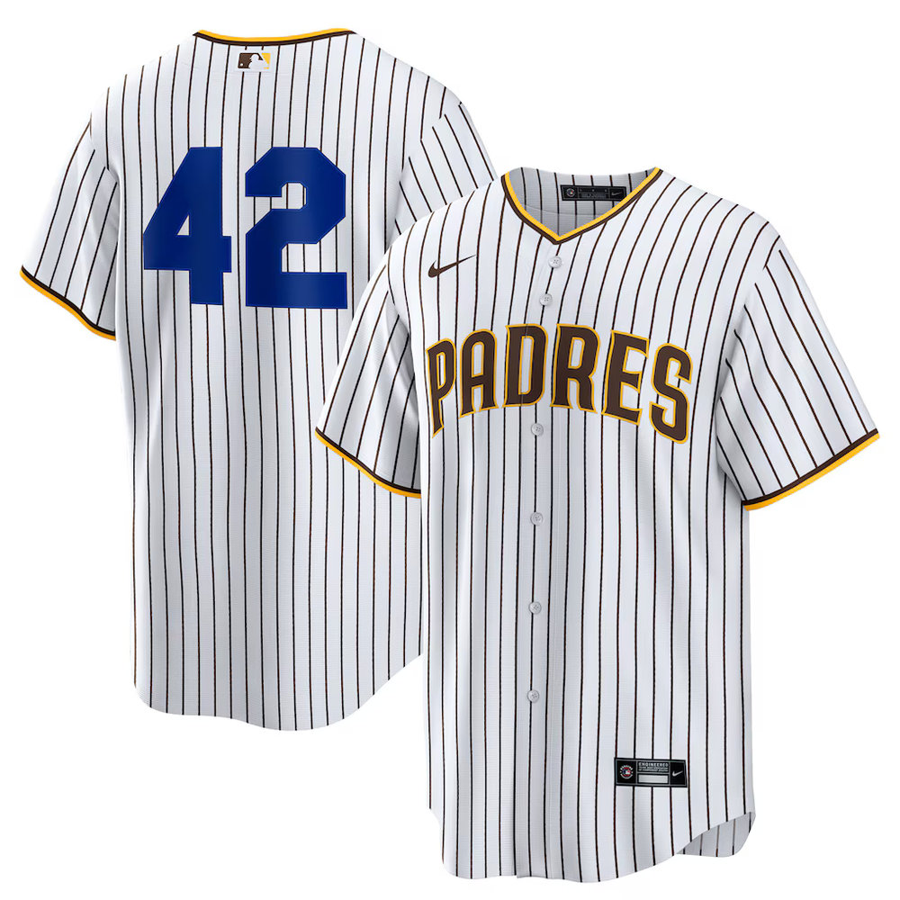 Youth San Diego Padres #42 Jackie Robinson Nike White Home 2025 Jackie Robinson Day Replica Jersey