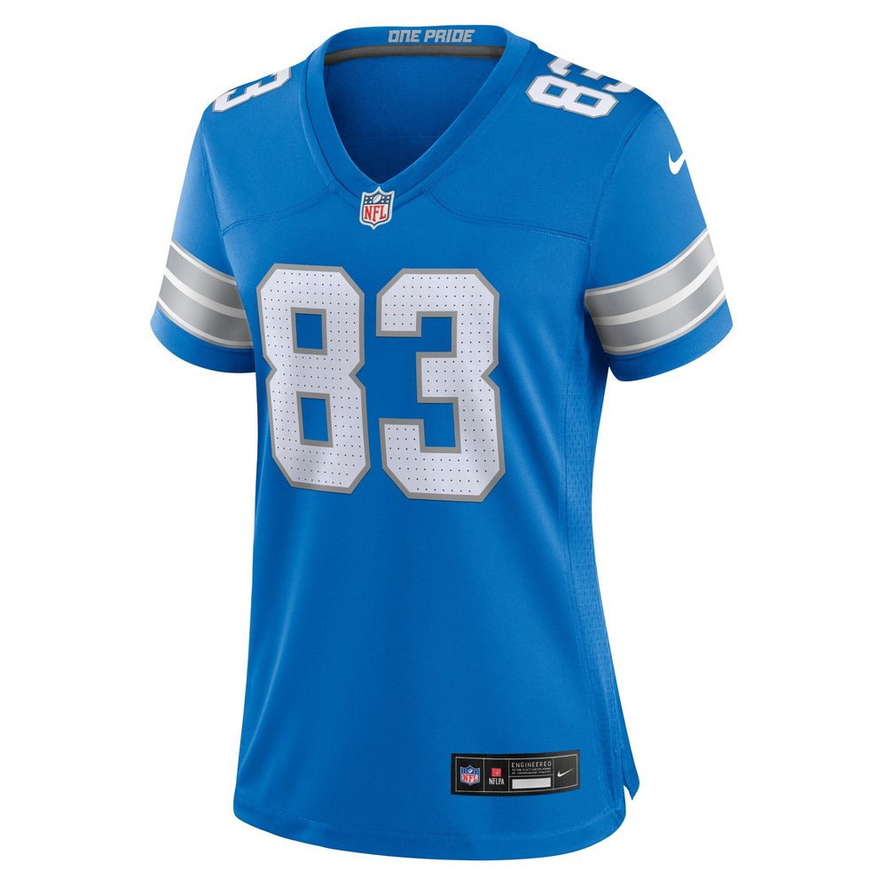 Women's Detroit Lions Isaiah Williams  Blue Game Jersey Women's Detroit Lions Isaiah Williams  Blue Game Jersey
