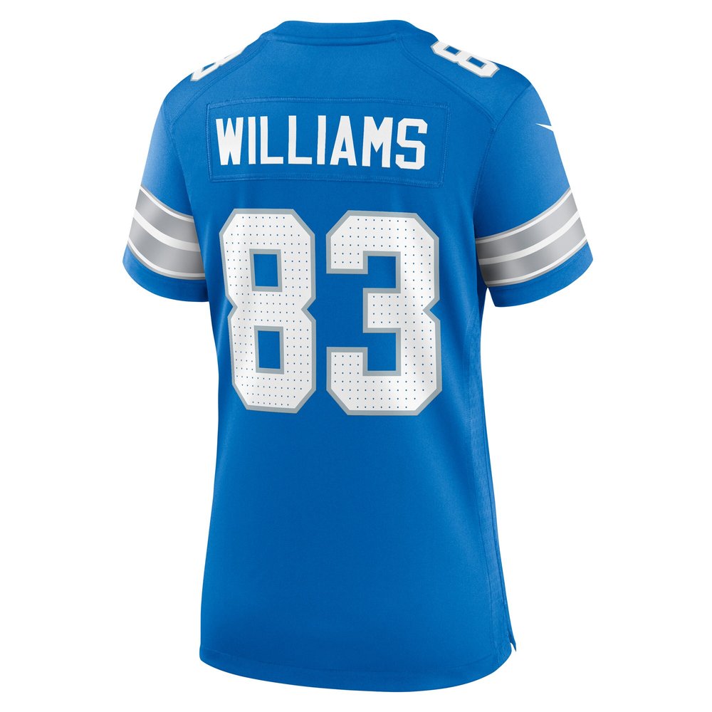 Women's Detroit Lions Isaiah Williams  Blue Game Jersey Women's Detroit Lions Isaiah Williams  Blue Game Jersey