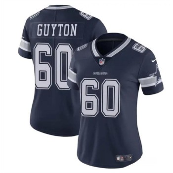 Women's Dallas Cowboys #60 Tyler Guyton Navy 2024 Draft Vapor Limited Stitched Football Jersey(Run Small Women's Dallas Cowboys #60 Tyler Guyton Navy 2024 Draft Vapor Limited Stitched Football Jersey(Run Small