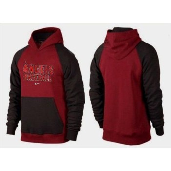 Los Angeles Angels Pullover Hoodie Burgundy Red & Black Los Angeles Angels Pullover Hoodie Burgundy Red & Black