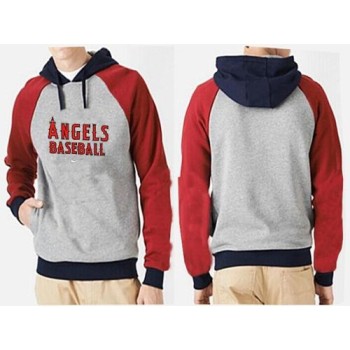 Los Angeles Angels Pullover Hoodie Grey & Red Los Angeles Angels Pullover Hoodie Grey & Red